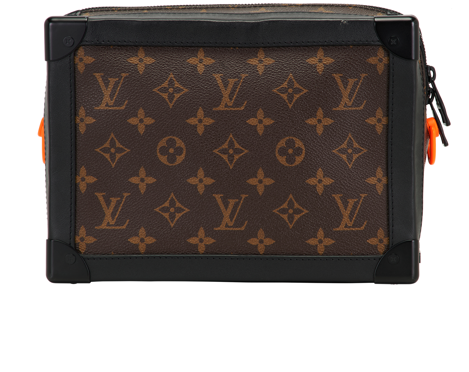 Solar Ray Soft Trunk, &pound;895, Handbags, Black/Brown, Canvas/Leather, Back view